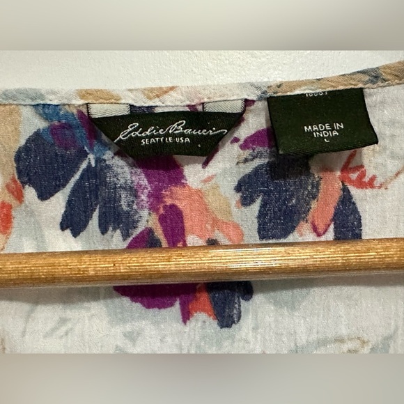 Eddie Bauer: Women’s Floral Sleeveless Top- Size Large - Picture 4 of 7